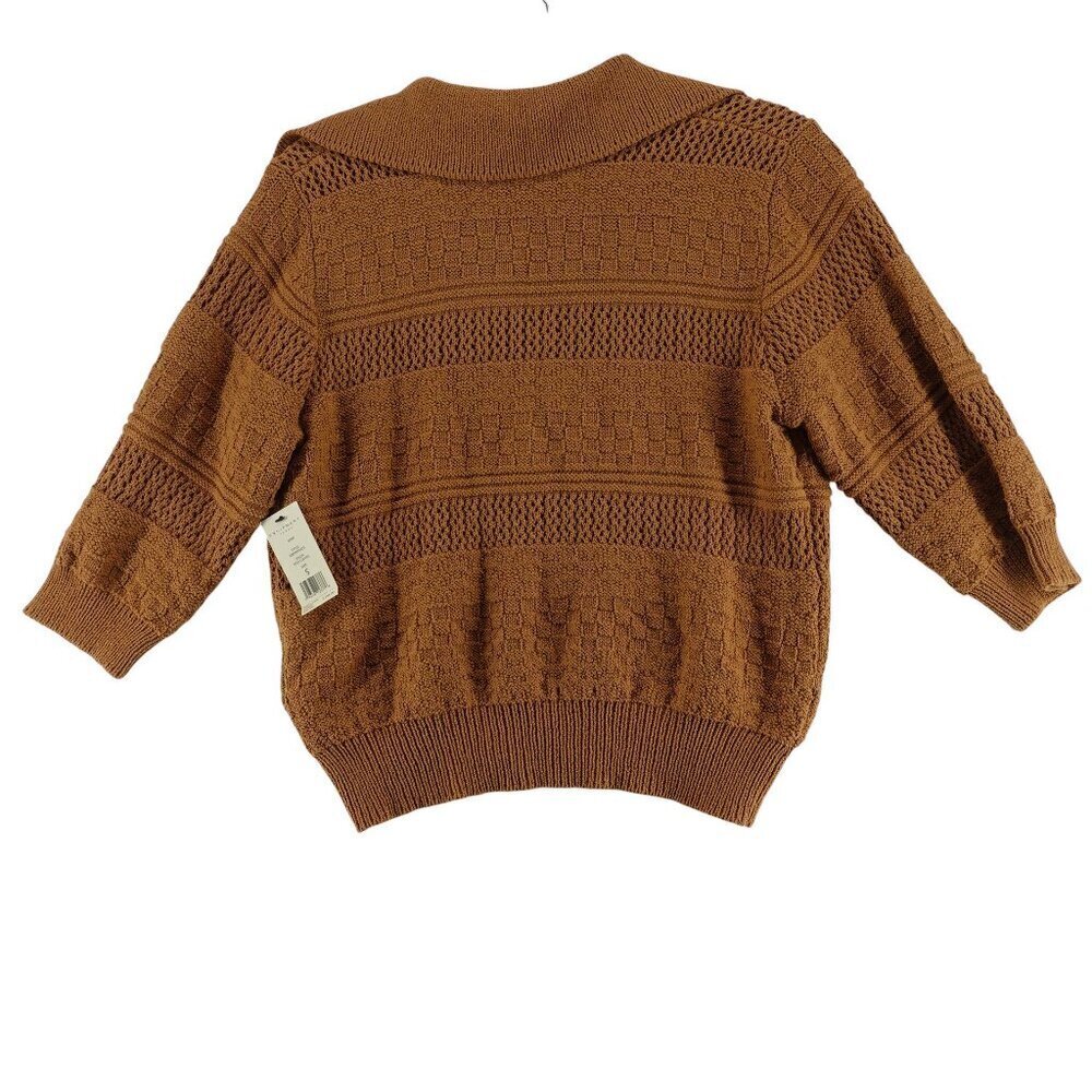 NEW EQUIPMENT FEMME mimi sweater top cotton blend in iced coffee size XS $295 - Picture 2 of 8